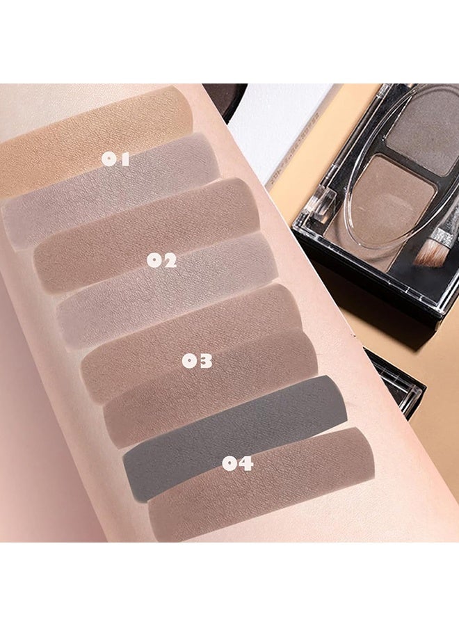 HUDA STORY Eye Brow Powder for Women, Medium Brown Eyebrow Powder Kit with Double-ended Eyebrow Brush, Long-Lasting Waterproof Two Colors, Purse-Friendly Compact, Cruelty Free (03) - Image 5